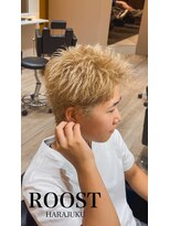 ルースト 原宿店(ROOST)&nbsp;スパイキーショート/メンズショート/ミルクティーベージュ