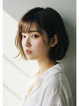 コトナ 越谷店 ミディアムヘアー/チャコールグレー/白髪染め/髪質改善/越谷