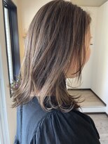 リュンヌ 門前仲町(lune)&nbsp;切りっぱなしボブハイライトベージュカラーショートレイヤーロブ