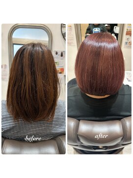 コルテ 倉敷西阿知店(CoRte.) 大人マッシュショート/丸みボブ/チェリーレッド/レッドブラウン