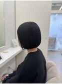 切りっぱなしぷつっとボブ