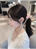 レイヤーカット/顔まわりカット/後れ毛/韓国ヘア/くびれヘア
