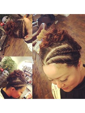 マッチレス(matchless) コーンロウを使った、ハードな編みこみ！！