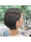 ダークグレー×ショートボブ