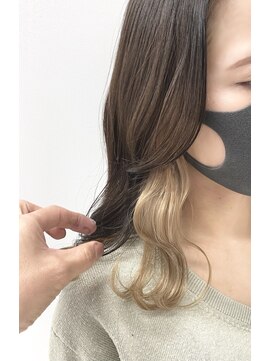 フィゼル 南堀江店(fizelle) 【インナーカラー】イヤリングカラー☆サンドベージュ