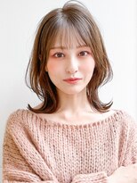 アグノス 青山(Agnos) 大人かわいいグレージュカラーボブウルフ黒髪ココアベージュ