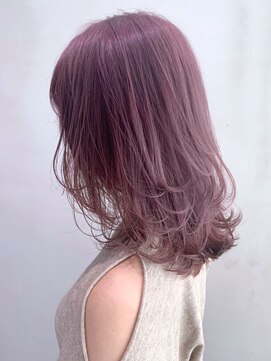 アルバム 渋谷パルコ(ALBUM) ピンクラベンダー_グレージュカラーボブウルフ_ba324162