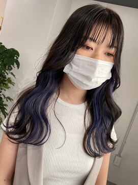 ツキ 横浜店(tuki) イヤリングカラーインナーカラーハイライトフェイスフレーミング