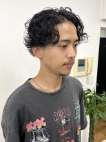 ピープスアンドスー 表参道 渋谷(Peeps&Suu.) メンズカット グランジパーマ センターパート ツーブロック