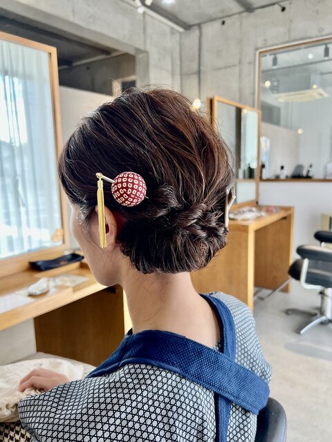 お祭りヘアセット