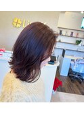 大人フェミニン×カシスブラウン