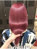 レッドカラーチェリーピンクハイトーンダブルカラーケアブリーチ