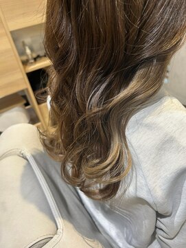 ミューシェレゴ(meauche...lego) インナーカラー/ブラウンベージュ/ロングレイヤー