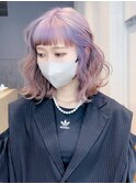 ミディアム顔周りレイヤーボブ美髪韓国ヘア_ba460102