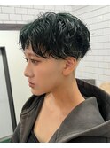 刈り上げ×マッシュショート×パーマ