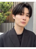 韓国シースルーセンターパートダウンパーマ