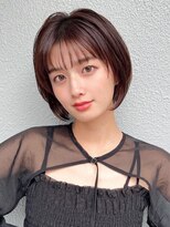 ラルユー 金山(LallYou)&nbsp;耳かけショートボブ/30代/40代/50代/チェリーブラウン