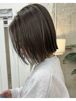 ノード(NODE)&nbsp;栄黒髪垢抜け外ハネシルエットボブヘア