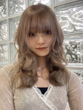 サンクプロジェクト(cinq PROJECT) 韓国ヘア顔周りレイヤーミルクティーベージュグレージュカラー