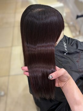 チェリーレッド/韓国ヘア/艶カラー