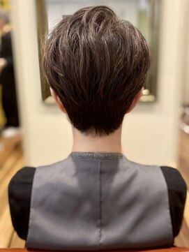 30代40代50代ハンサムショートマッシュ刈り上げショートブラウン