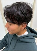 ニュアンスパーマ メンズパーマ ツーブロック マッシュ
