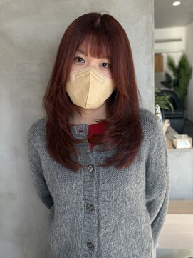 ワインレッド×レイヤー