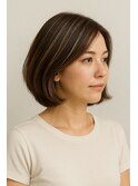 40代50代ミディアムボブ
