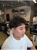 ツーブロックショートカルマヘアスリックバックジェットフェード