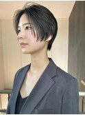 コンパクトショート/ハンサムショート/黒髪/メンズライク/三島