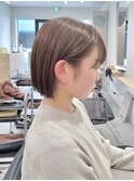 ミルクティーアッシュ前下がり切りっぱなしボブ【銀座】