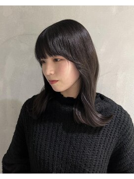 ヨーク(YOKE) 【YOKE】韓国ヘアミディアム暗髪20代30代