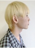 拔っきっぱなしハイトーンブロンドマッシュ
