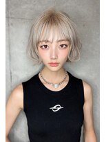 リークフー(Ree cu fuu)&nbsp;10代20代30代40代前髪　ふわふわ金髪ボブ2