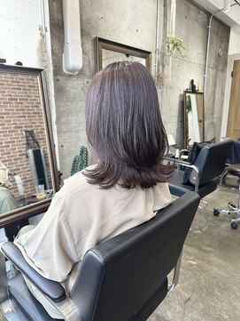 ヴィップルーム(viproom) 黒髪/グレーベージュ/レイヤーロング/前髪パーマ