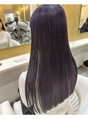 ハイトーン透明感パープル切っぱなし10代20代30代オススメ