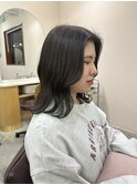 切りっぱなし×オリーブグレージュ