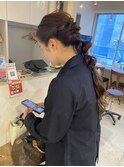 結婚式ヘアアレンジ　編みおろし