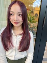 ホール(WHOLE)&nbsp;【WHOLE】ピンクカラー×レイヤーストレート