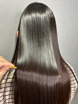 スカイ(SKY) 髪質改善縮毛矯正韓国風レイヤーカットダブルカラーベージュ