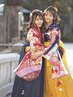 袴着付け+ヘアセット+フルメイク￥15700 【10時より前は1時間毎に+￥1000】