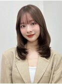 簡単スタイリング/伸ばしかけヘア/小顔ヘア/ブリーチなしカラー