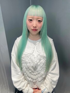 ペレ 梅田(PELE) ホワイトグレージュ/デジタルパーマ/チェリーブラウン