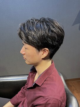 ビーダンディー(Bee dandy) ビジネスフォーマル ツーブロックショート 七三かきあげバング