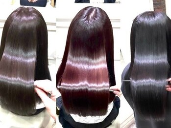 ロイジー(roijir)の写真/[前髪縮毛矯正+cut＋3stepTr￥10500]髪に優しいコスメ薬剤で自然な艶感ストレートはroijirで♪