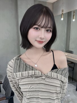 ロンドリゼル 札幌(Lond RiseL) オリーブグレー/前髪/ボブ/マロンベージュ/レイヤーカット/小顔