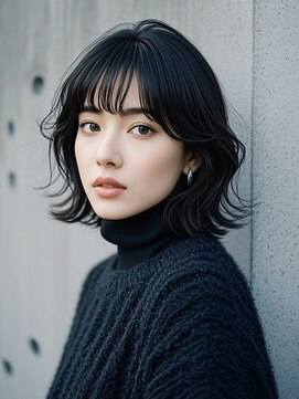 グレージュショート裾カラーベリーショートラベンダーグレージュ