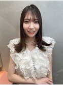 オリーブグレー/レイヤーカット/黒髪/マロンベージュ/北千住