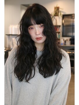 ロングパーマニュアンスパーマくせ毛風パーマ登戸向ヶ丘遊園