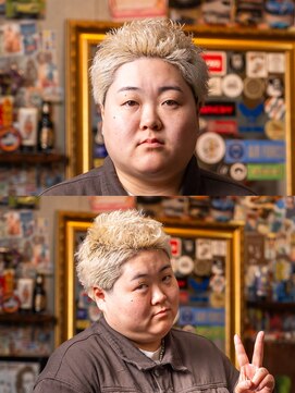 サンアンドマーリィズバーバー 駅前店(SON&MARLEY'S BAR BER) 金髪スパイキー/厚木バーバー/海老名スパイキー